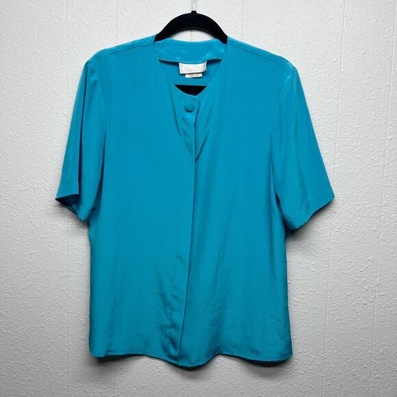 Anna Kriste Vintage Retro Quiet Luxury Workwear Office Lightweight Womens Top 10 - Picture 1 of 14